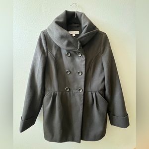 New York and Co pea coat- black